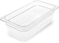 Carlisle FoodService Products Storplus Food Storage Container Food Pan Chafing Pan for Catering Buffets Restaurants Polycarbonate (Pc) 1/3 Size 4 Inches Deep Clear (Pack of 6)