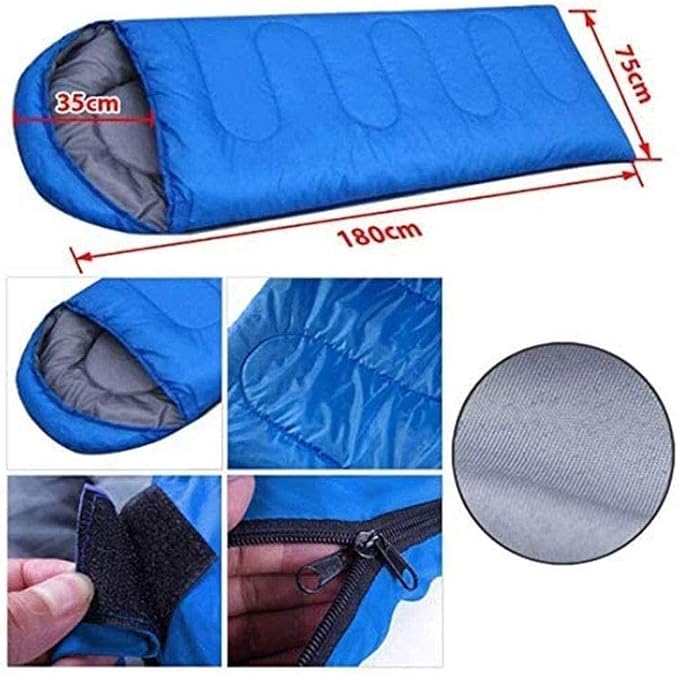 Envelope Type Outdoor Camping Sleeping Bag Portable Ultralight Waterproof Travel by Walking Cotton Sleeping Bag with Cap 210 * 75