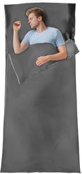 Sleeping Bag LinerLong Staple Cotton Adult Sleep Sack &amp Travel SheetsTravel Sleep Sack for Backpacking Hotels &amp Hostels Lightweight Travel Sheet Camping SheetsHas Full Length Zipper
