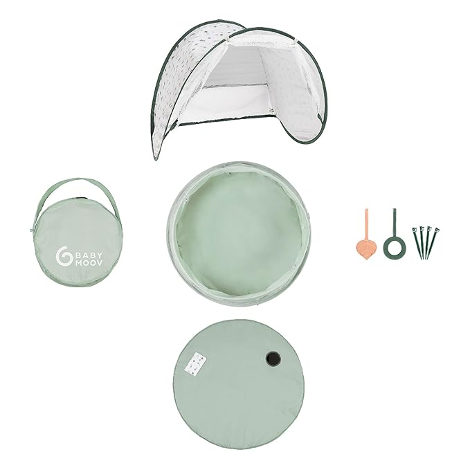 Babymoov Aquani 3-in-1 Infant &amp Baby Beach Tent &amp Pool UV Protection Sunshade Pop-Up Play Area &amp Portable Outdoor Paddling Pool Provence