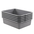 8 L Gray Plastic Bus Tub Commercial Plastic Bus Box 5 Packs