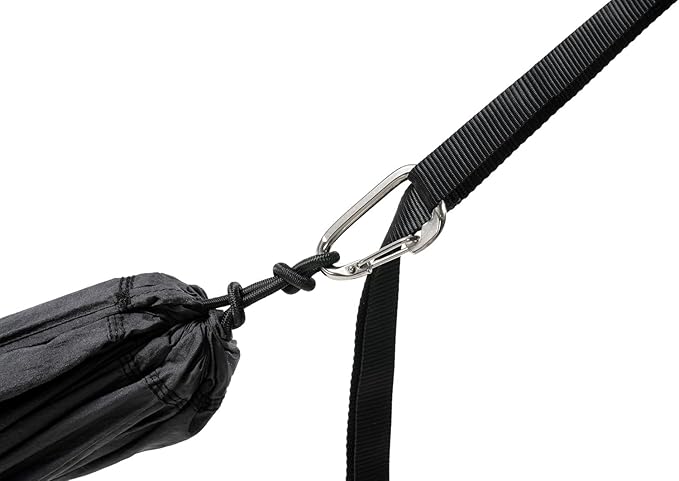 ENO TravelNest Hammock &amp Straps Combo - Portable Hiking and Camping Hammock with Straps Included - Travel Hammock for Camping Hiking Backpacking a Festival or The Beach - Charcoal