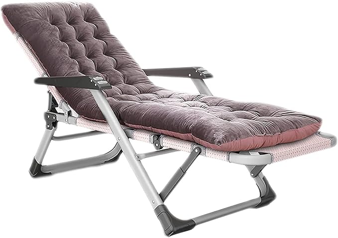 Lounge Outdoor Folding Chair with Adjustable Reclining Feature Lightweight Portable Deck Chair for Garden Office and Sun Lounging Comfortable Recliner for Relaxing Breaks