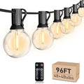HISTAR 96FT LED Outdoor String Lights with Remote Waterproof G40 Globe Lights with 52 Dimmable LED Bulbs Outdoor Patio Lights Decorative for Backyard Balcony Bistro Cafe