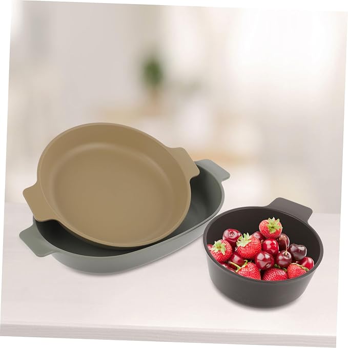 Plastic Dinnerware Camping Plates Bowls Outdoor Serving Dishes Multi-Functional Snack Bowls for Side Dishes Easy Clean