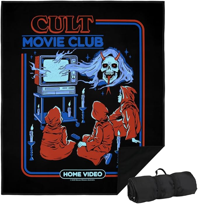 LOGOVISION Steven Rhodes Cult Movie Club Outdoor Blanket for Picnic Beach Camping Park Tailgate 50x60