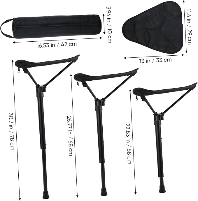 Portable Folding Chair Camping Essentials Comfy Stool for Patio Step Stool Lightweight Stick Seat
