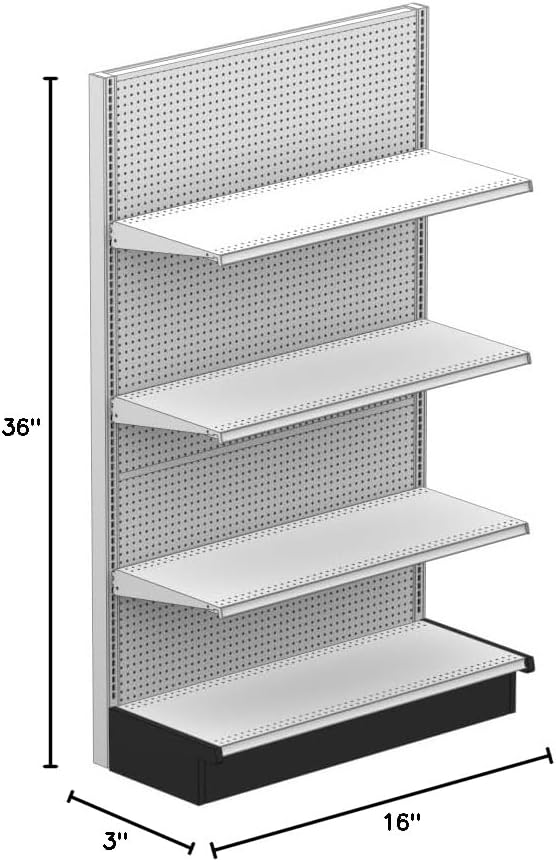 Lozier TL Shelf 3' W x 16 D CHR Charcoal