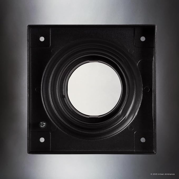 Urban Ambiance UFSA100 Contemporary Outdoor Pier Mount 4 H x 6 W Square Matte Black Finish Post Light Accessory (Contemporary Square)