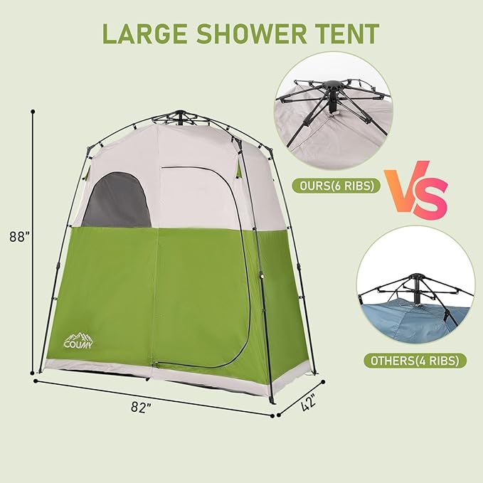 Instant Camping Shower Tent Privacy Shelter Portable Outdoor Sun Shelter for Camping Beach Hiking Fishing 1 Room/2 Rooms
