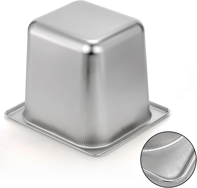 TOPZEA 6 Pack Hotel Pans 1/6 Size 6 Deep Stainless Steel Steam Table Pan Commercial Heavy Duty Catering Pan for Buffet Serving Food Prep Salad &amp Ice Cream Bar Restaurant Dishwasher Safe