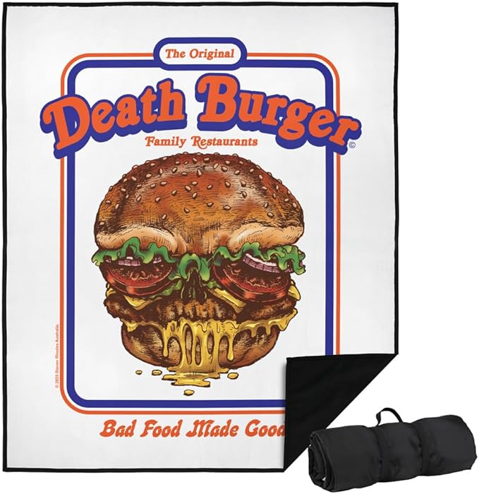 LOGOVISION Steven Rhodes Deathburger Outdoor Blanket for Picnic Beach Camping Park Tailgate 50x60