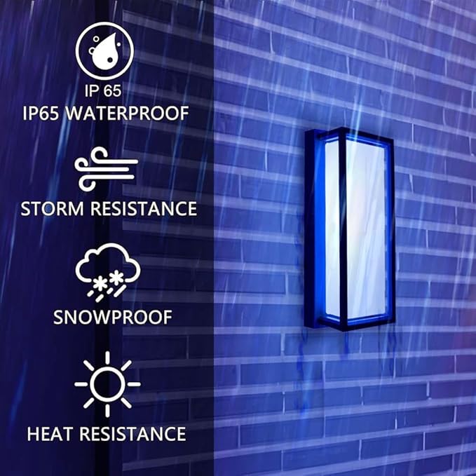 Smart Outdoor Lights Color Changing 2 Pack RGB+2700K-6500K Outdoor Wall Sconce Aluminum Exterior Lighting Fixtures Waterproof Antirust APP Control Up and Down Lights