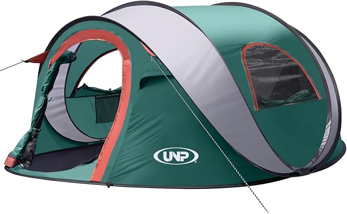 Pop-up Tent 3 Person Camping Tent Instant Portable Beach Tent Easy Pop Up Shade Tents 2 Doors for Camping Hiking &amp Traveling with Carrying Bag