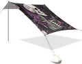 Beach Tent Sun Shelter Purple Skeleton Lightweight &amp Easy Setup Beach Shade Canopy for Camping Fishing