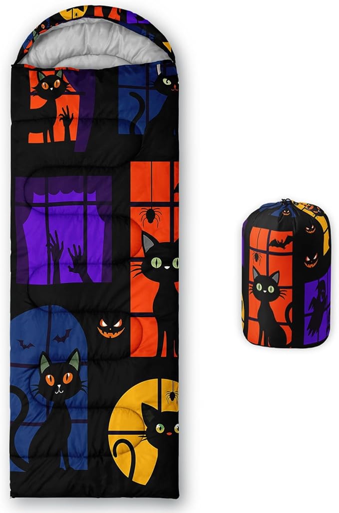 Kids Sleeping Bag for Boys GirlsWestern Cowboy Print-Lightweight Warm Portable Outdoor Indoor-Waterproof Cold Weather Resistant Sleeping Bag for Camping Hiking