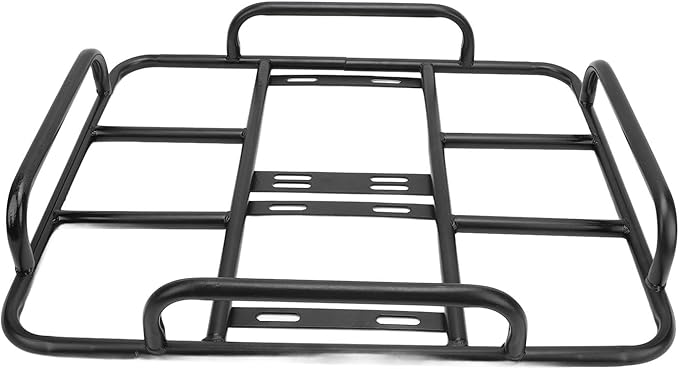 Universal Food Delivery Box Rack Rear Grille Heavy Duty Iron Bracket for Electric Bike and Motorcycle Sturdy Delivery Food Box Base with High Load Capacity
