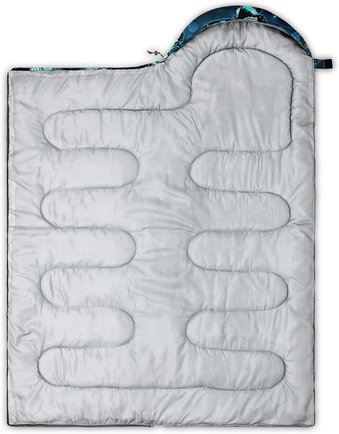 QOOMO Camping Sleeping Bags3 Season Warm &amp Cool WeatherLightweightWaterproof Sleeping Bags for Adults &amp KidsTravelingand OutdoorsCamping Gear Equipment