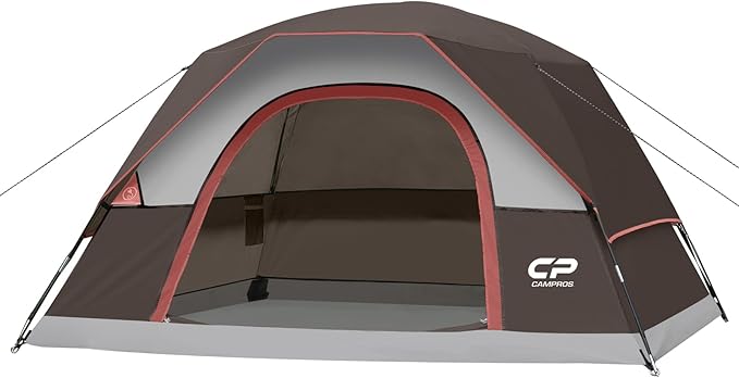 Tents for Camping 4 Person Tent Waterproof Windproof Double Layer Camping Tent Easy Setup Dome Tent with Large Mesh Windows &amp Wider Door for Outdoor Camping &amp Hiking