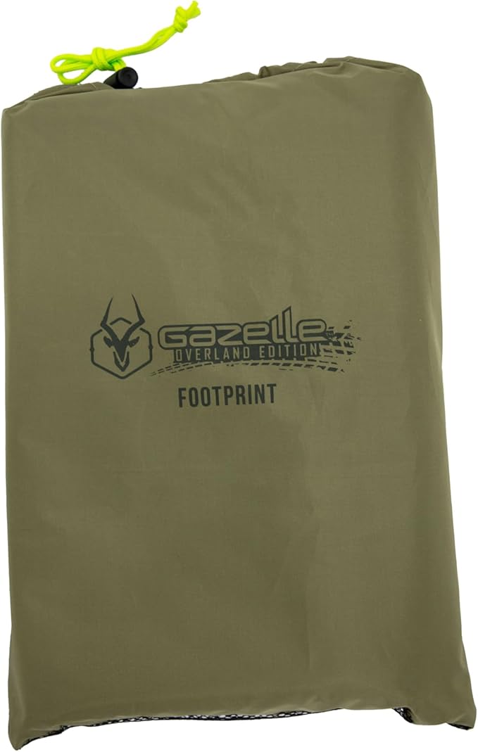 Gazelle Tents™ T3 Tandem Tent Footprint 300D Waterproof Ground Tarp 4 Tack Down Stakes GA113