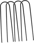 4pcs U Shaped Iron Tent Stakes Durable Ground Anchors for Camping Trampolines and Outdoor Activities Heavy Duty Wear Resistant Easy to Insert Hard Soil