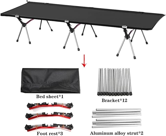 Folding Chair Outdoor Ultra-Light Portable Bed Marching Nap Office Simple Single Picnic Camping
