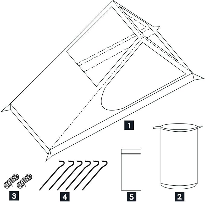Outdoor Mesh Cabin - Backpacking Tent Single Lightweight Hiking | Heavy-Duty Portable Shelter Awning Quick Assembly Trail Dome Picnic Camp with Backyard Scenario