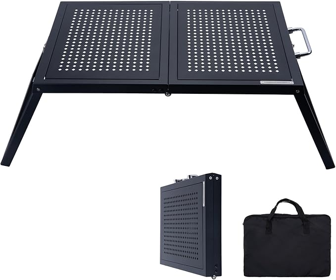 CHANGE MOORE IGT Table with Swappable Panels 31.1 x 15.7 x 9.6 Foldable Camp Table with Carry Bag Portable Picnic Compact IGT Camping Table for Cooking BBQ Tailgating and Travel