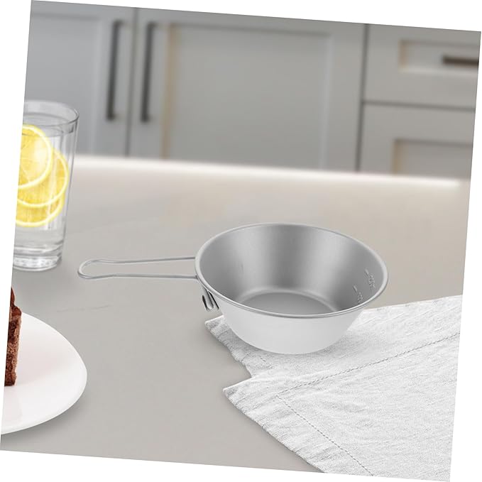 Outdoor Titanium Camping Bowl Portable Camping Bowl Titanium Camp Dishes for Hiking Picnic and Outdoor Dining