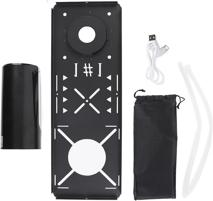 Diydeg Top Board Bridge Table with Electric Water Dispenser Camping Table Board for IGT Series Grill Table Top Plate Outdoor Stove Furnace Board Hiking Accessories (Black)
