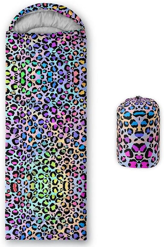 Sleeping Bag for Kids AdultsBrown Giraffe Fur Pattern-Lightweight Warm Portable Outdoor Indoor-Waterproof Cold Weather Resistant Sleeping Bag for Camping Hiking
