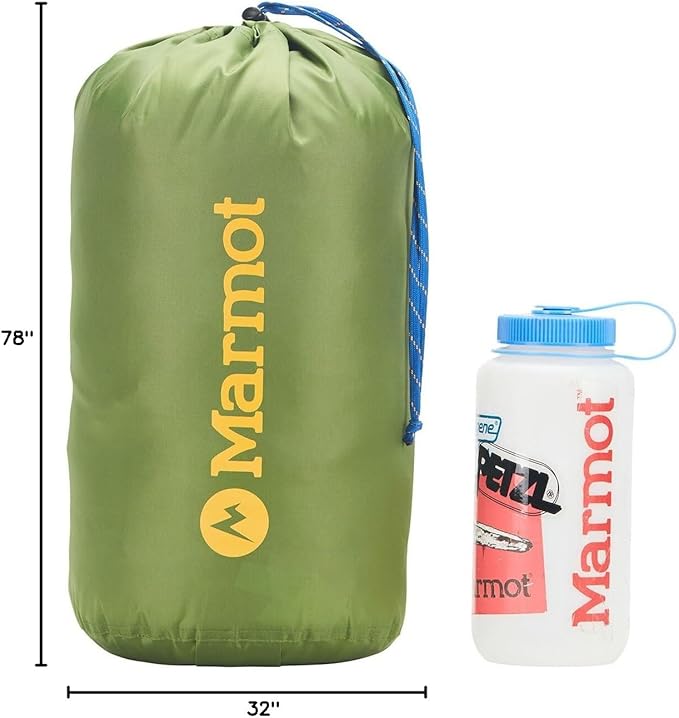 MARMOT Men's Always Summer 40° Sleeping Bag 650 Fill Down for Camping &amp Backpacking