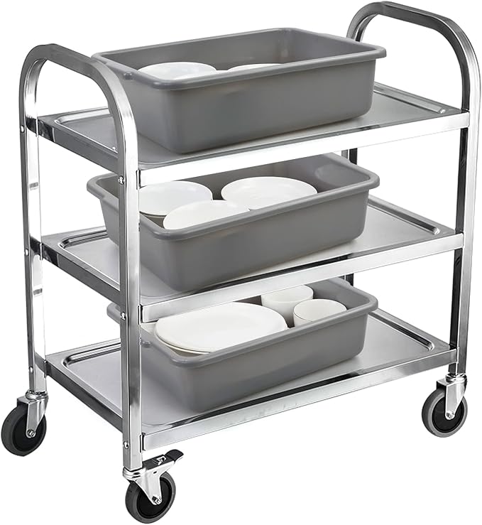 22 L Commercial Bus Tubs 4 Pack Utility Bus Box Grey F