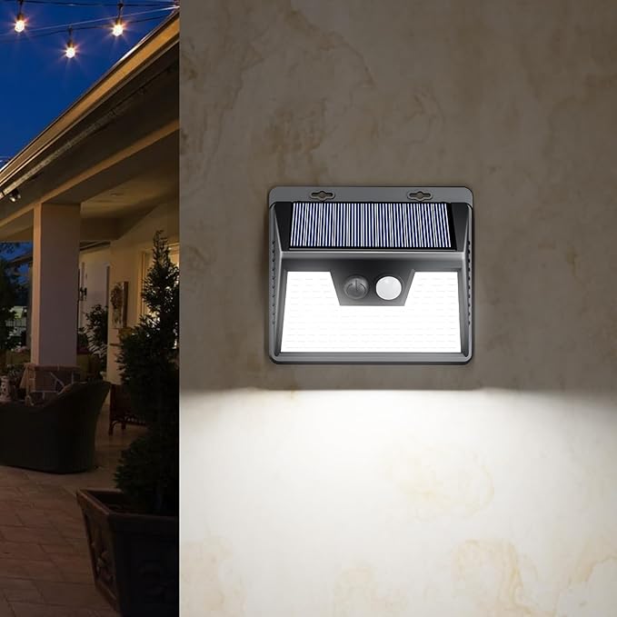 Peasur Solar Outdoor Lights [5 Pack/140LED] Motion Sensor Outdoor Light Ultra-Bright Solar Powered Security Lights 3 Working Modes Solar Lights Outdoor Waterproof for Outside Garden Yard (500LM)