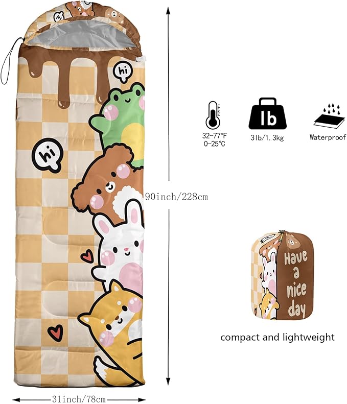 Print sleeping bagsleeping bagsOutdoor Camping Sleeping BagSuitable For Children Boys And Girls PortableWaterproofCompact And LightweightGreat For Outdoor CampingBackpacking And Hiking