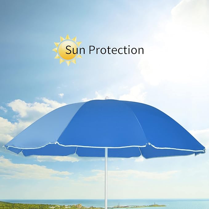 MAT EXPERT Folding Double Camp Chair w/Removable Umbrella Portable Picnic Chair w/Mini Table Chair Set w/Beverage Holder Portable Loveseat Camp Chairs for Beach Backyard Poolside (Turquoise)
