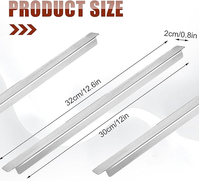 8Pcs Stainless Steel Kitchen Shelf Divider Rods Metal Food Organizers Table Pan Brackets Food Service Accessories Commercial Kitchen Adapter Rod Set