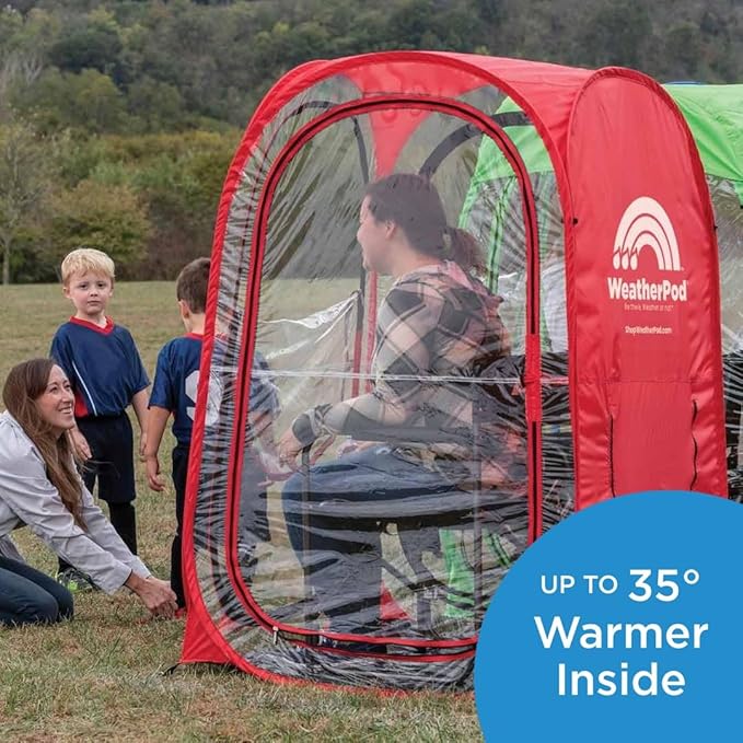 WeatherPod® The Original Shark Tank MyPod™ 1-2 Person Pop-Up Pod - Stay Warm Dry and Out of The Sun - Weather Pod for Sports Rain or Wind