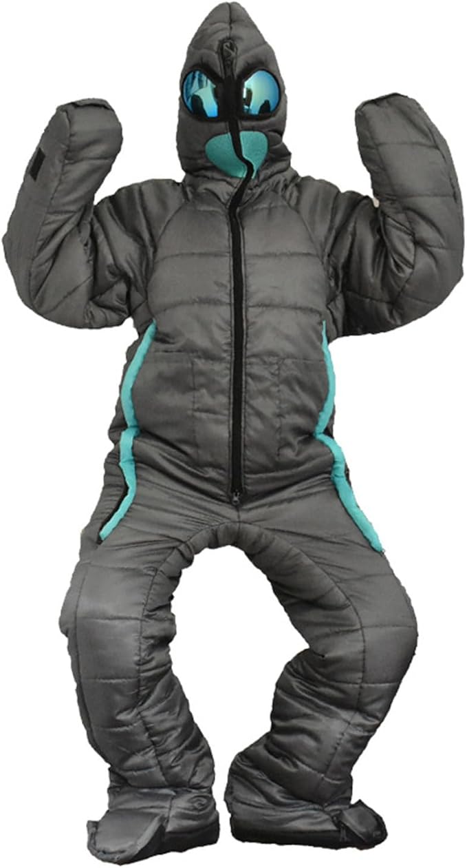 Wearable Sleeping Bag Full Body Sleeping Bag Suit Alien Walkable Sleep Bed for Travel Outdoor Hiking Ultraligh T Windproof Adult Camping Wearable Jacket for Climbing