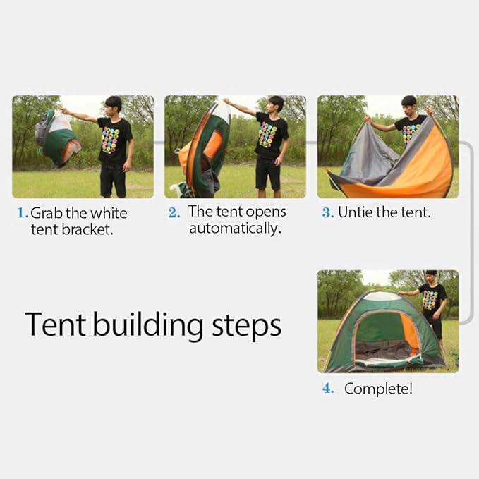 2 Person Instant Pop Up Lightweight Camping Tent Outdoor Easy Set Up Automatic Family Travel TentPortable Backpacking Ultralight Waterproof Windproof Anti-UV Sun Shelter Tent…