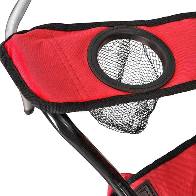 GoTeam Portable Double Folding Chair w/Removable Umbrella Cooler Bag and Carry Case - Red