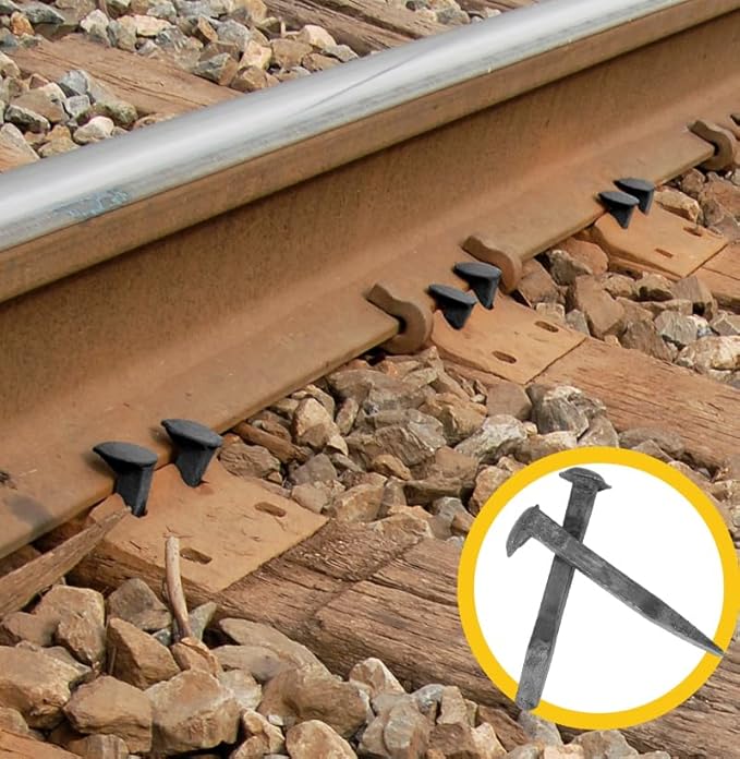 10PCS Railroad Spikes 4.72 Inches Small Carbon Steel Rail Road Spike for DIY Projects Art Crafts Home Decorations Heavy Duty