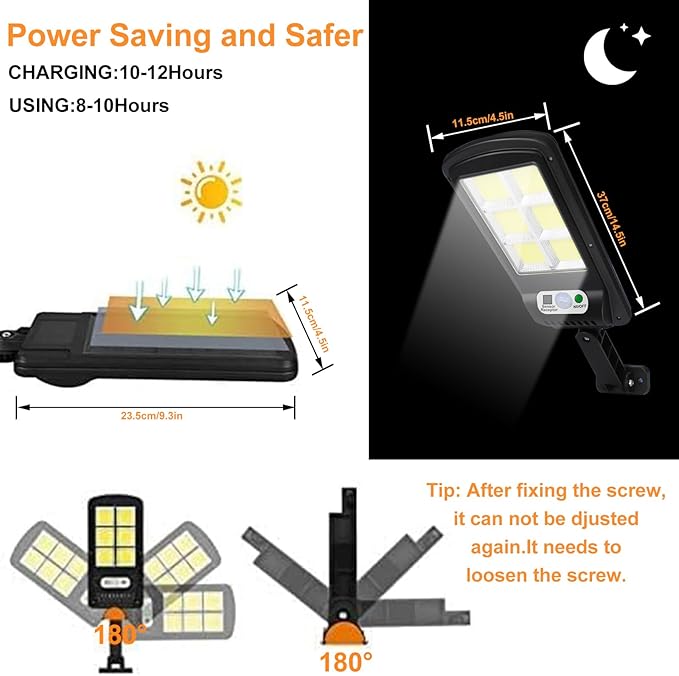 NUNET 4 Pack 120 LED Solar Security Lights Outdoor Motion Sensor with Remote Control 3 Modes Weatherproof Dusk to Dawn Wireless Solar Street/Flood Lights for Garden Yard Garage Patio Parking Lot