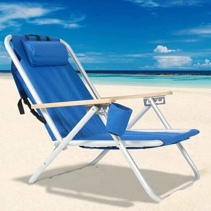 Backpack Beach Chair Folding Portable Chair Solid Construction Camping Hiking