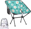 Honeybaby Folding Camping Chair Floral Flower Camping Chairs Lightweight Portable Chair Outdoor Foldable Chairs for Camping Travel Picnic Beach Hiking