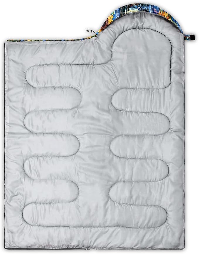 QOOMO Camping Sleeping Bags3 Season Warm &amp Cool WeatherLightweightWaterproof Sleeping Bags for Adults &amp KidsTravelingand OutdoorsCamping Gear Equipment