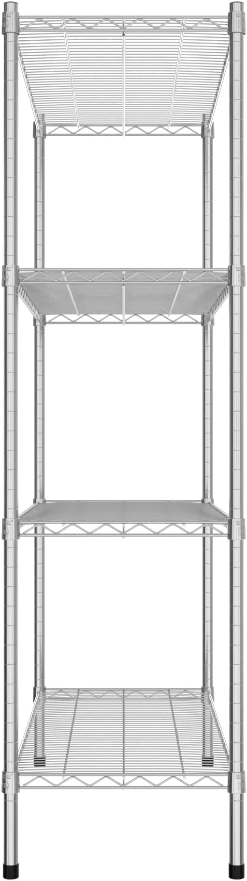 Commercial NSF Listed Chrome Stationary Wire Shelving Kit 18 x 42 x 64 with 4 Shelves Perfect for Warehouse Walk-in Refrigerator Freezer Grocery Store Restaurant Dishroom