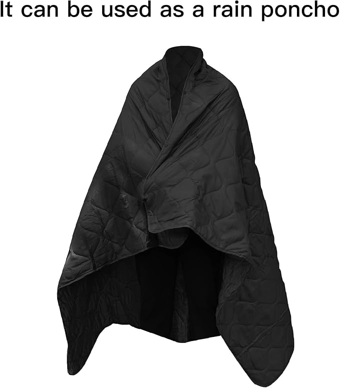 LOOGU Camo Blanket Waterproof Insulation Poncho Liner for Outdoor Camping Hiking Hunting Survival Backpacking Picnicking