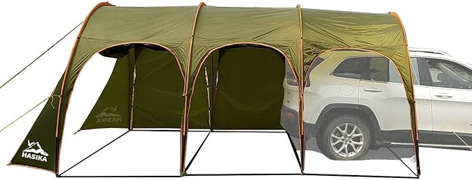 Car Canopy Tent Large Camping Shade for 8-10 Person Family Tent Picnic BBQ Friends Gathering Waterproof Windproof Lightweight Easy Setup 15 * 10 FT