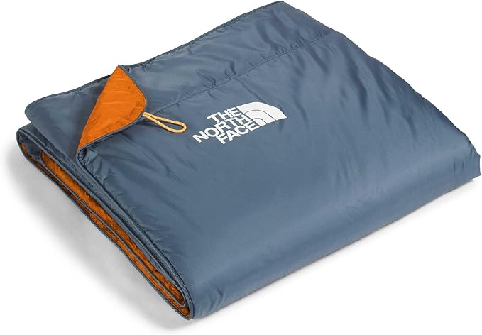 THE NORTH FACE Wawona Blanket - Insulated Blanket for Home and Camping Water Repellent Packable Design Granite Grey/Dust Orange One Size